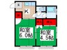 第２幸栄荘 2Kの間取り