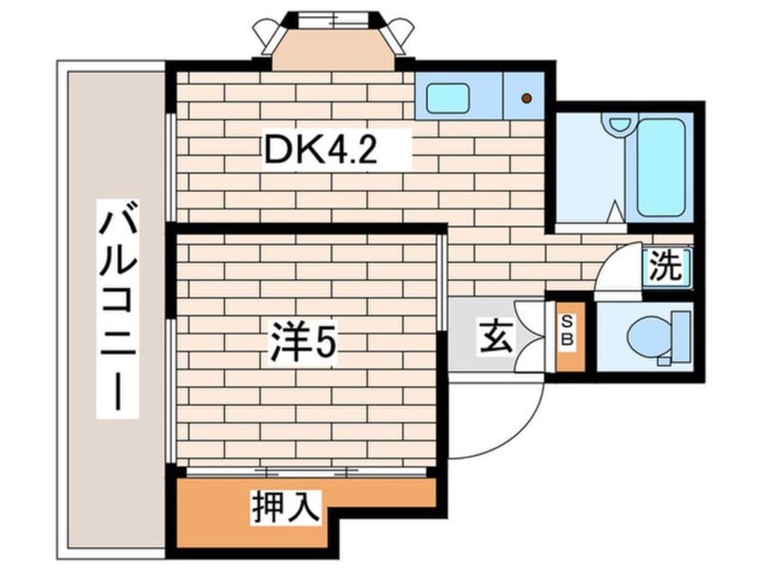間取図 シャレ－ド蒔田