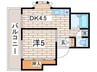 シャレ－ド蒔田 1DKの間取り