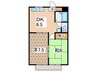 ビューハイツ榊原A 2DKの間取り