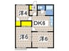 第１グレイスヨシハラ 3DKの間取り