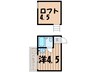 ロフト高津 1Rの間取り