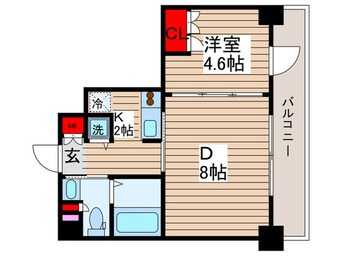 間取図 カスタリア門前仲町Ⅱ