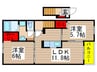 ラルーチェⅠ 2LDKの間取り
