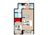 エルシーク上尾本町 1LDKの間取り