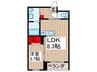 エルシーク上尾本町 1LDKの間取り