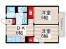 グリ－ンラ－ク 2DKの間取り