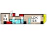 綾瀬プラチナビル 1LDKの間取り