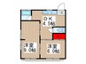 増田アパート 2DKの間取り
