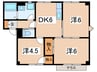 ﾒｿﾞﾝﾌﾞﾗﾝｼｪⅢ 3DKの間取り