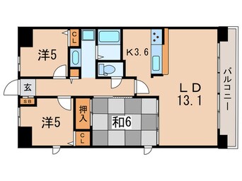 間取図 Due  MINAMINAGASAKI