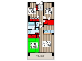 間取図 ｳﾞｨｽﾀﾏｰｸｽ川口新井宿(202)