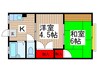 シティハイム加藤 2Kの間取り