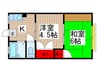 シティハイム加藤 2Kの間取り