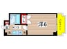 メビウスセイワ 1Kの間取り
