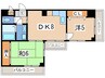 パークサイド田中 2DKの間取り
