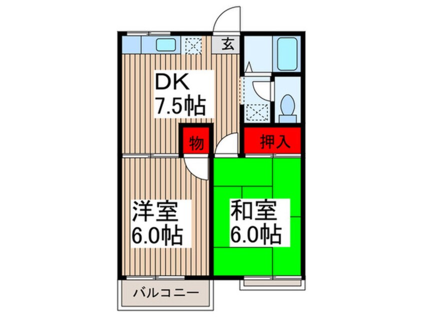 間取図 グランデュール北原台Ａ棟