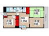 ＫＭハセガワ 3DKの間取り