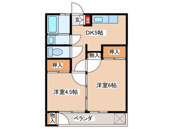 間取図 コーポ奥隅