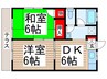 光ハイツ(1F) 2DKの間取り