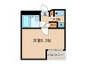 河田町モンプチ 1Kの間取り