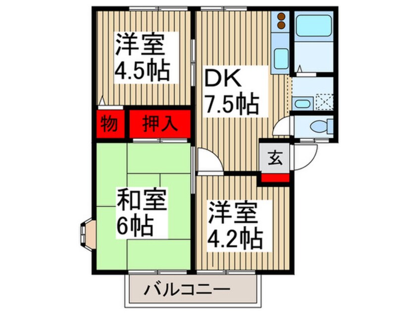 間取図 フラッツ・ファミ－ル