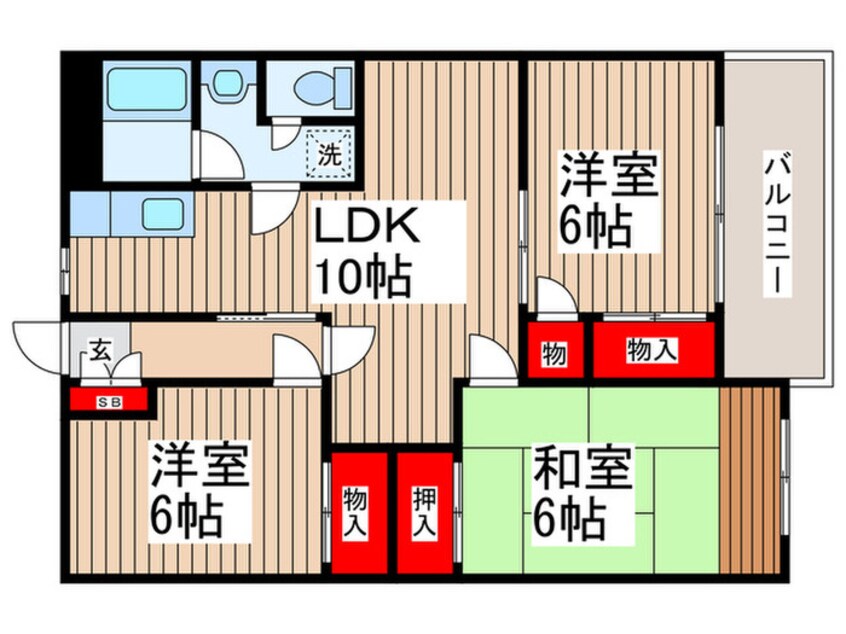 間取図 タイガグリ－ンヒル