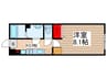 クラージュ柏 1Kの間取り
