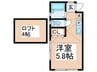 YSコート稲田堤A棟 1Rの間取り