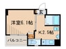 Ｃａｐｉｔａｌ　Ｋ 1Kの間取り