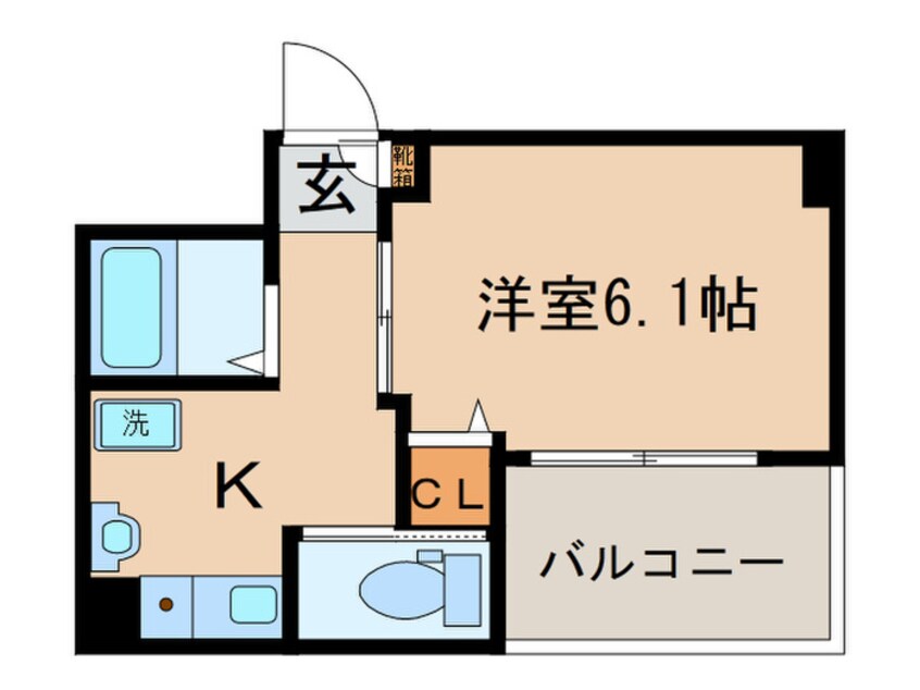 間取図 Ｃａｐｉｔａｌ　Ｋ