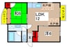 国立ロ－ズマンション 2LDKの間取り