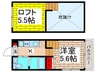 chalet+東中山 1Kの間取り