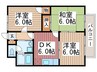 シティパレス 3DKの間取り