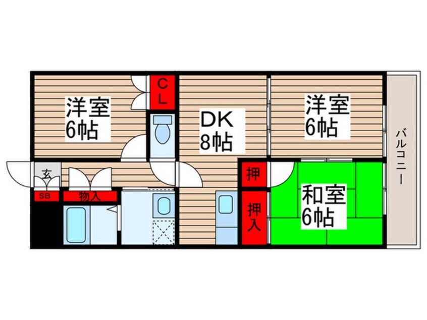 間取図 大新ヒルズ西馬橋