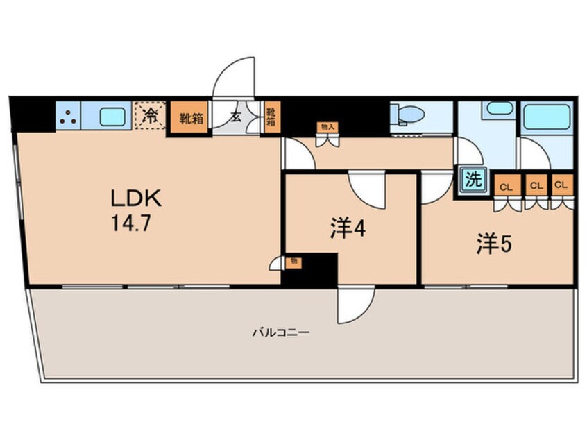 間取図 アリビオ学芸大学