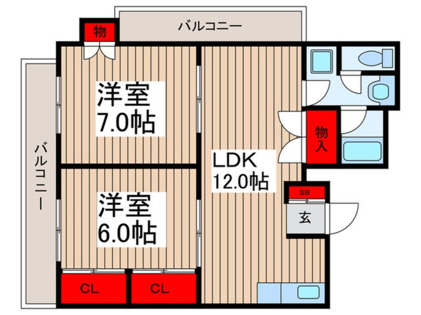 間取図 ガーデンフィール中央二番館