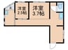南大泉1丁目貸家 2Rの間取り