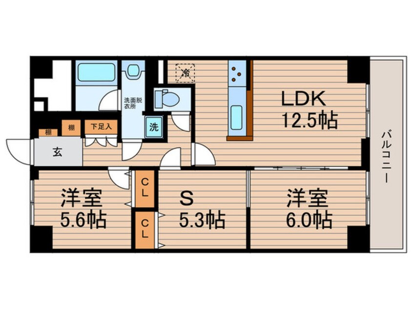 間取図 ﾗｲｵﾝｽﾞｽﾃｰｼｮﾝﾌﾟﾗｻﾞ両国(1404)