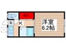 河内荘 1Kの間取り