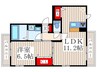 アプロ東小松川 1LDKの間取り