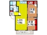 フジヤクレストコ－トＡ 2LDKの間取り