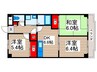 内田レジデンス 3DKの間取り