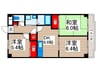 内田レジデンス 3DKの間取り