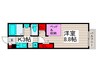 エンジェルの森 1Kの間取り