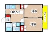 パールベスト 2DKの間取り