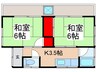 野口方貸家３ 2Kの間取り