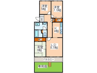 間取図 えびな国分団地８号棟（１０５）