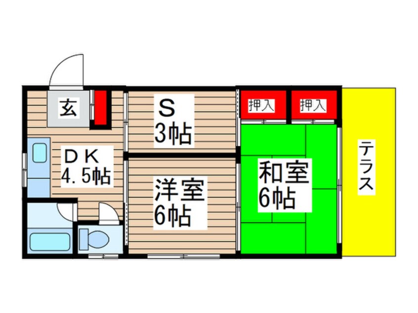 間取図 須賀コ－ポ