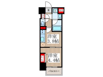 間取図 ＧＥＮＯＶＩＡ木場Ⅱ（３０３）